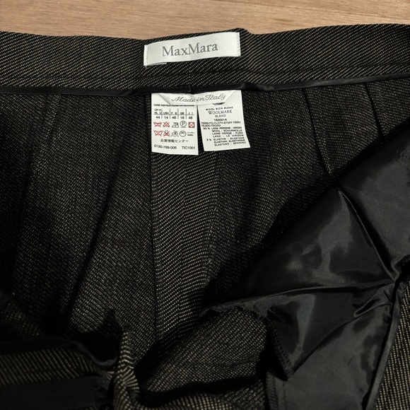 MaxMara Striped Work Pants / Suit Pants / Trousers size 14 black and Tan - Picture 6 of 11
